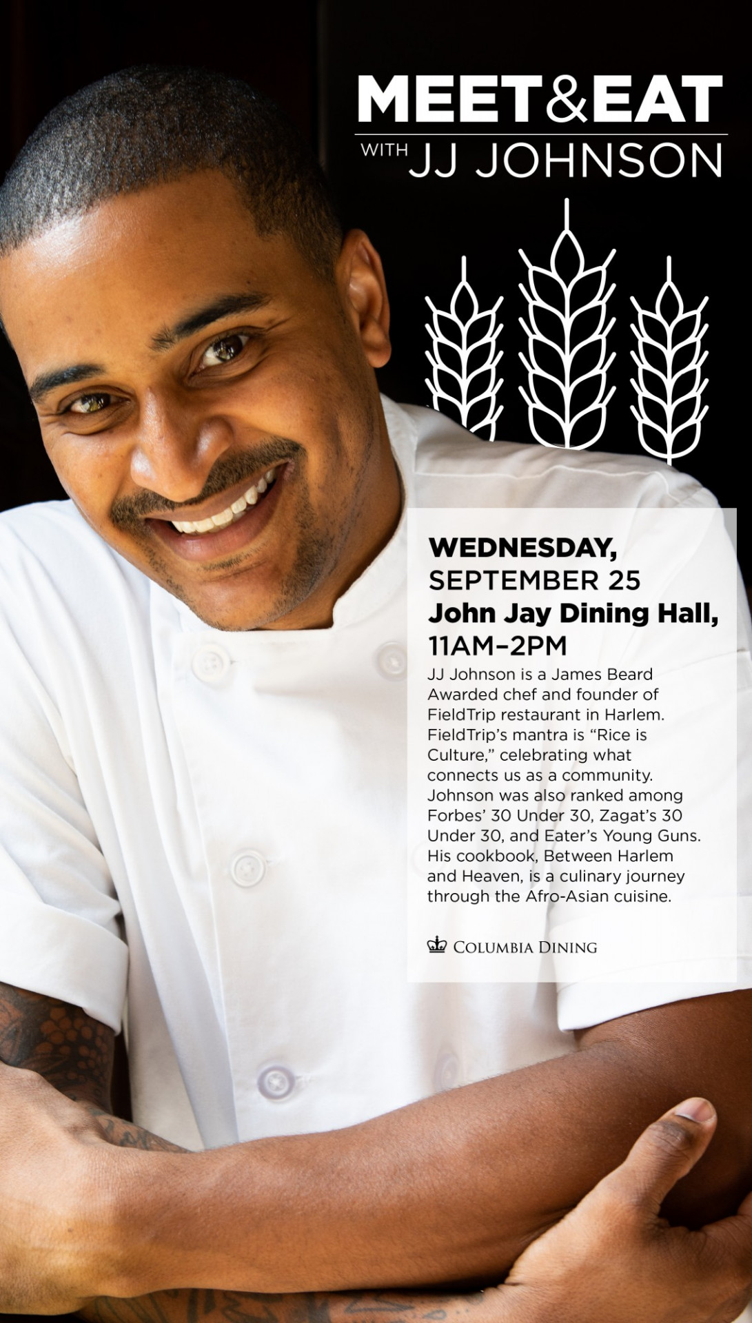 Chef Meet and Eat Event with JJ Johnson | Columbia Dining